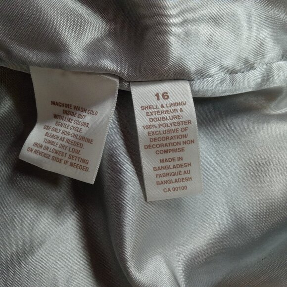 MARC & MADDIE Size 16 Black Fully-Lined Floral Accents Long Sleeve Dress Lace - Picture 15 of 16